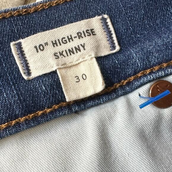 Madewell 10” High Rise Skinny Blue Jean Size 30 - Picture 5 of 7